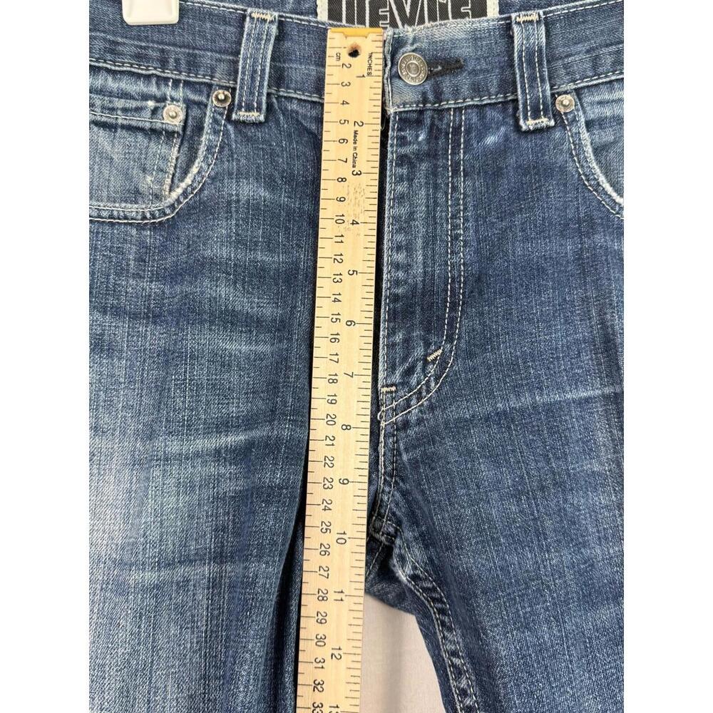 Mens Levis 511 Jeans Size 34x32 Skinny Distressed Black Label Ripped - Picture 5 of 7